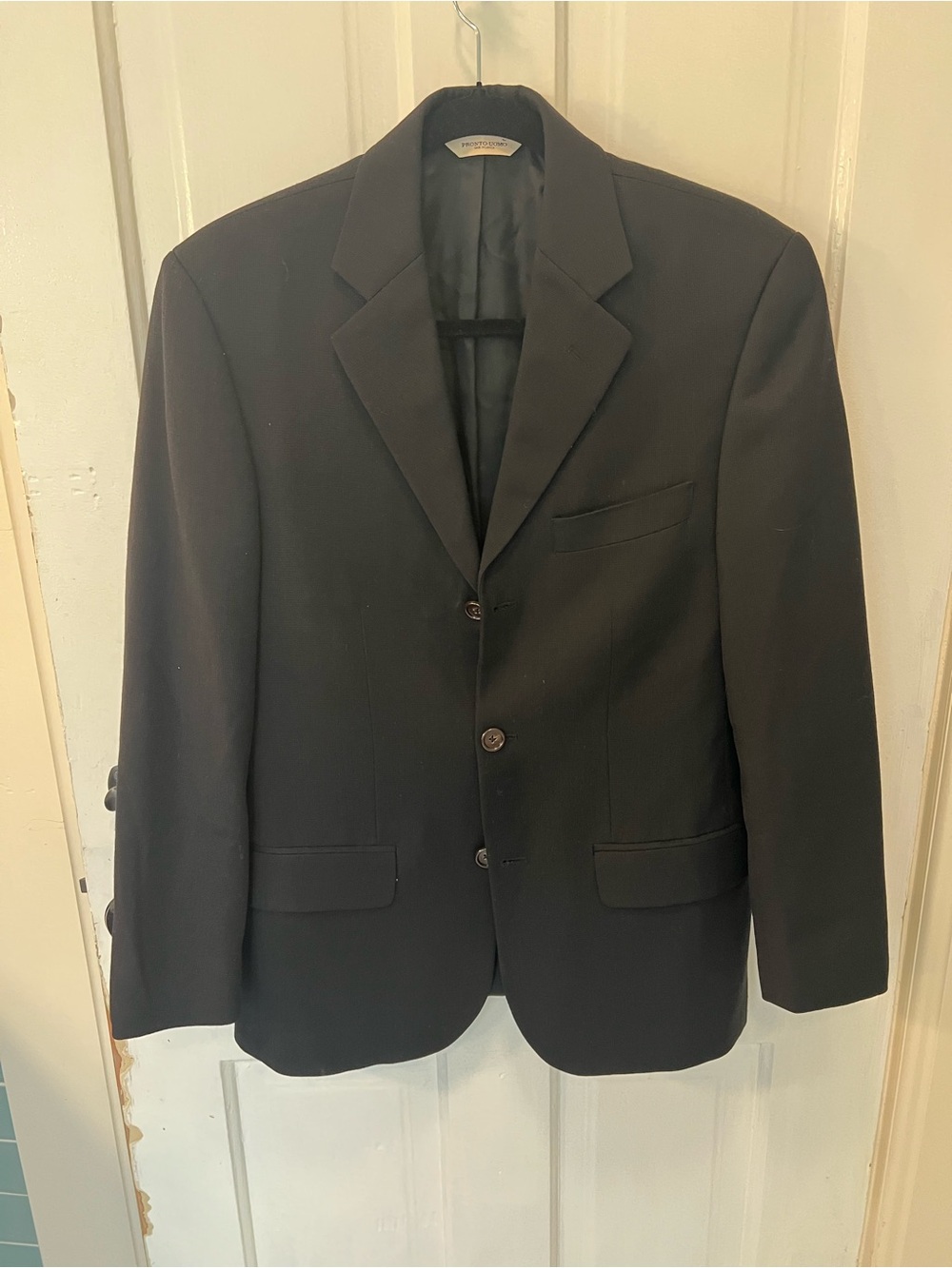 Pronto Uomo Black Three-Button Sport Coat